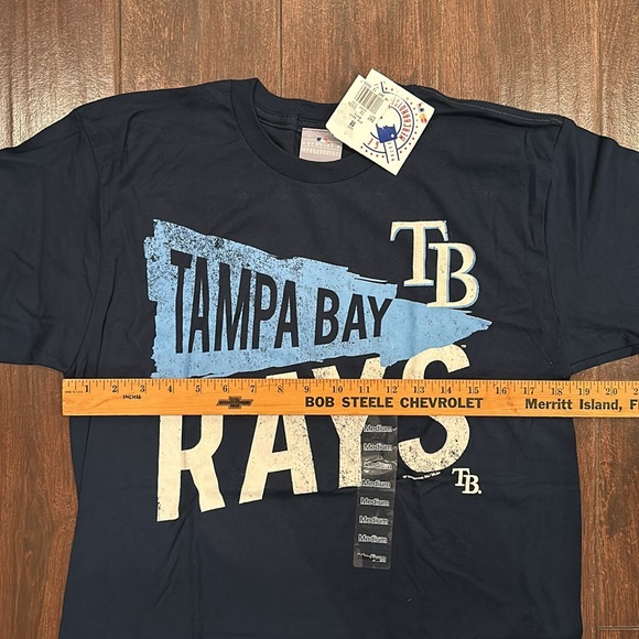 Men’s Tampa Bay Rays Baseball shirt genuine merchandise sz medium New Navy Blue - Picture 4 of 7